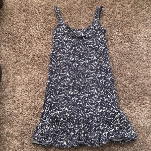 Ann Taylor Leaf Floral Fluted Mini Dress